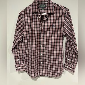 Lauren Ralph Lauren girl’s button down shirt. Size 14.